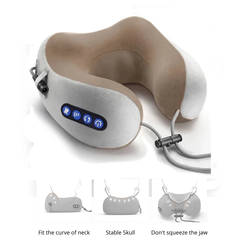 Multifunctional U-Shaped Electric Neck Massager Pillow