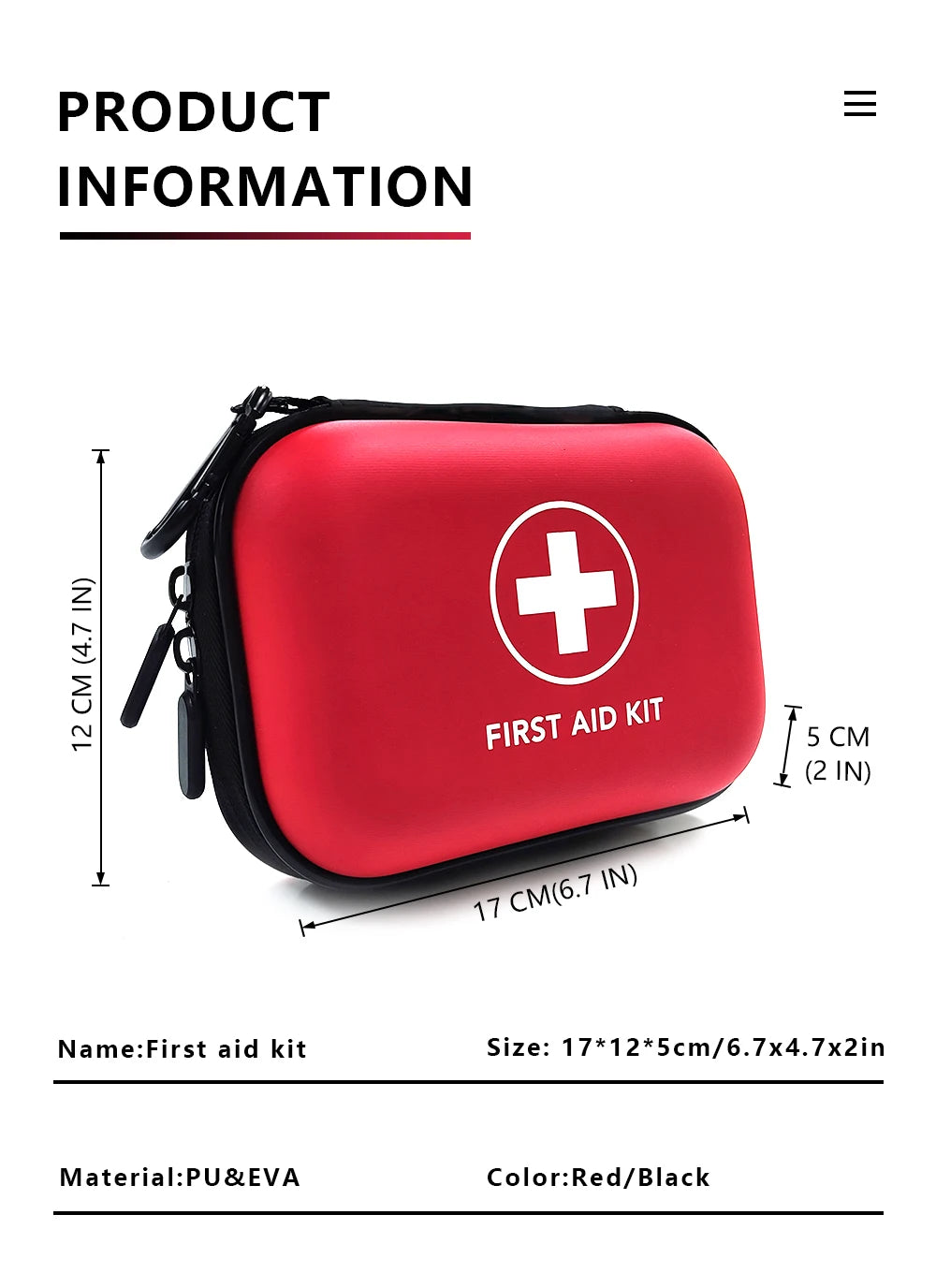 Portable Emergency Medical First Aid Bag