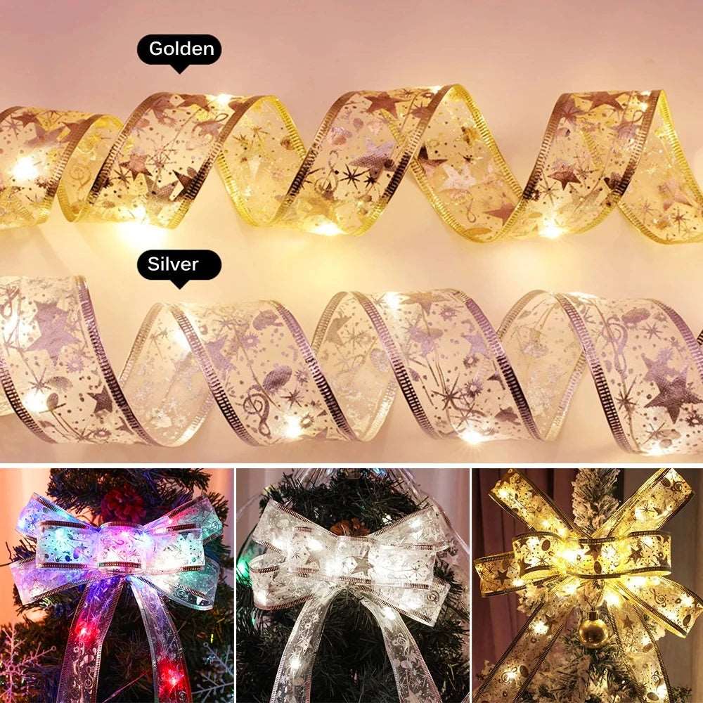 Christmas Ribbon Fairy Lights