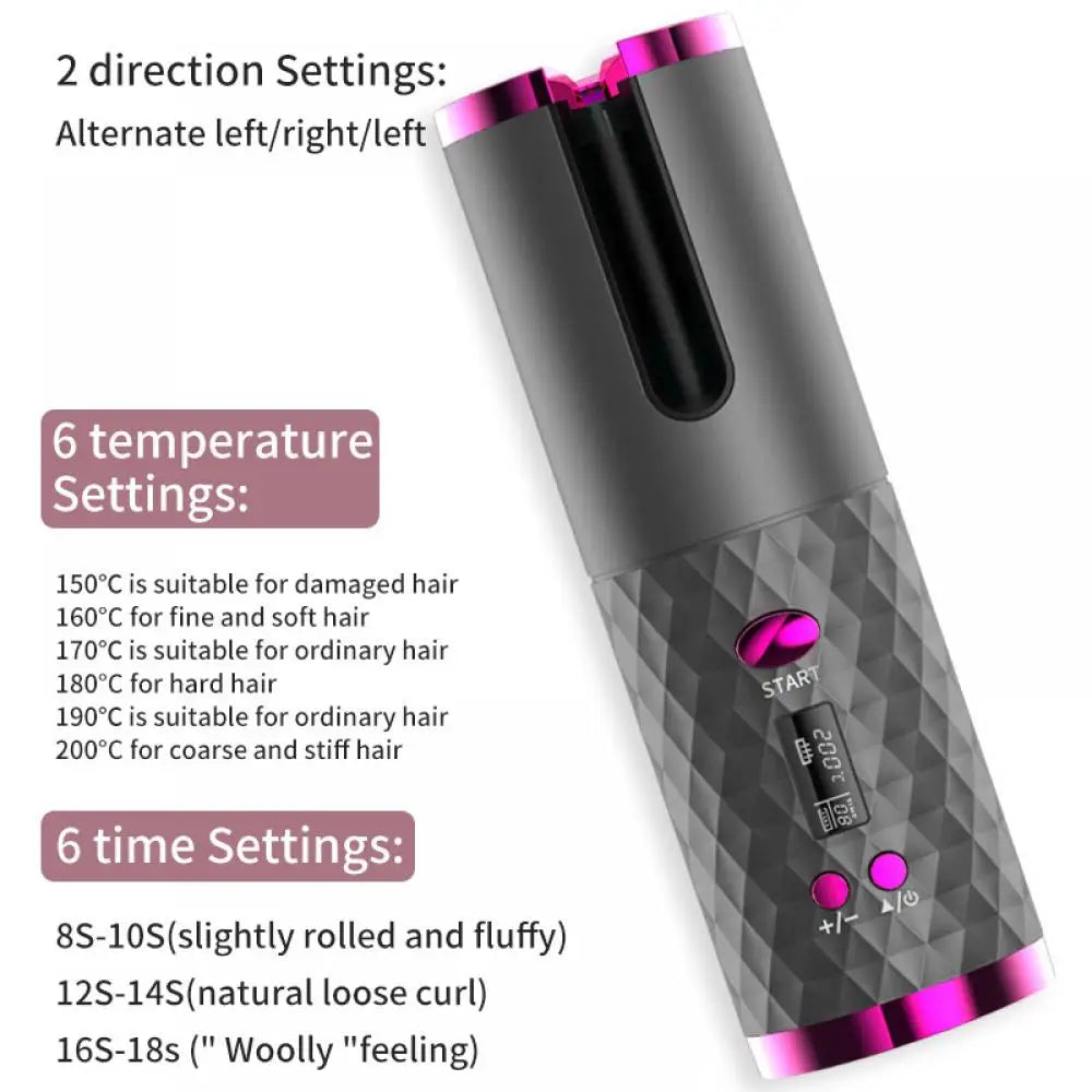 Automatic Wireless Hair Curler