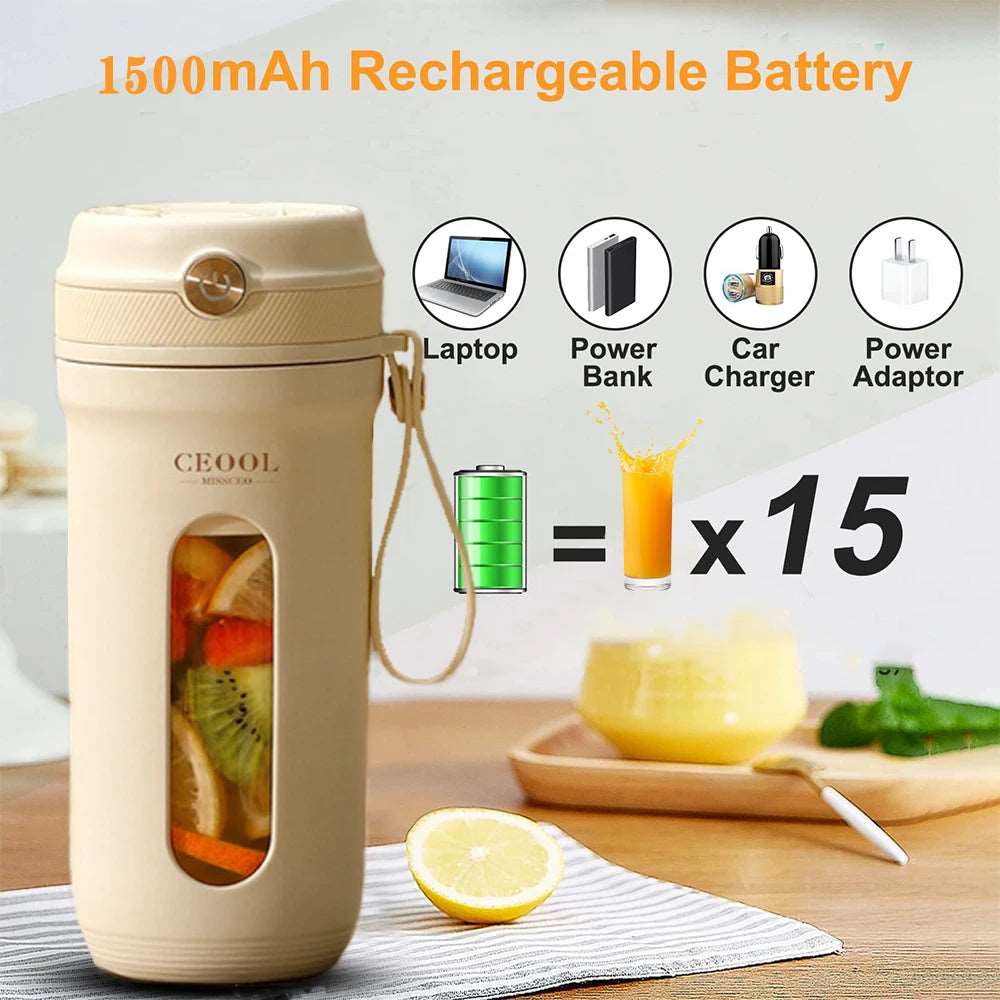 Mini Portable Electric Juicer Blender