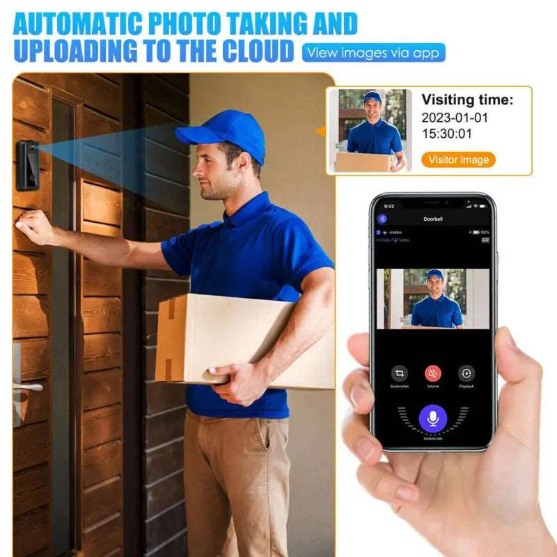 Wireless Video Doorbell with Camera